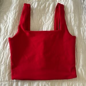 Abercrombie & Fitch Red Square Neck Tank Top
